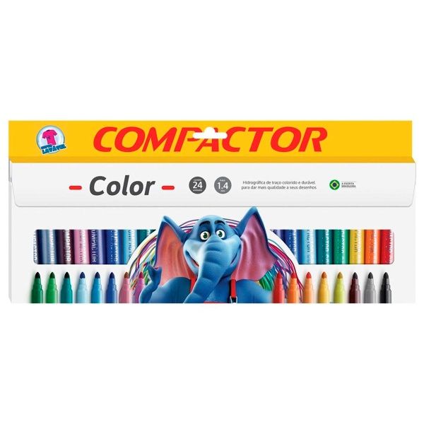 Pincel Hidrografico Color 24 Cores Ref.15...