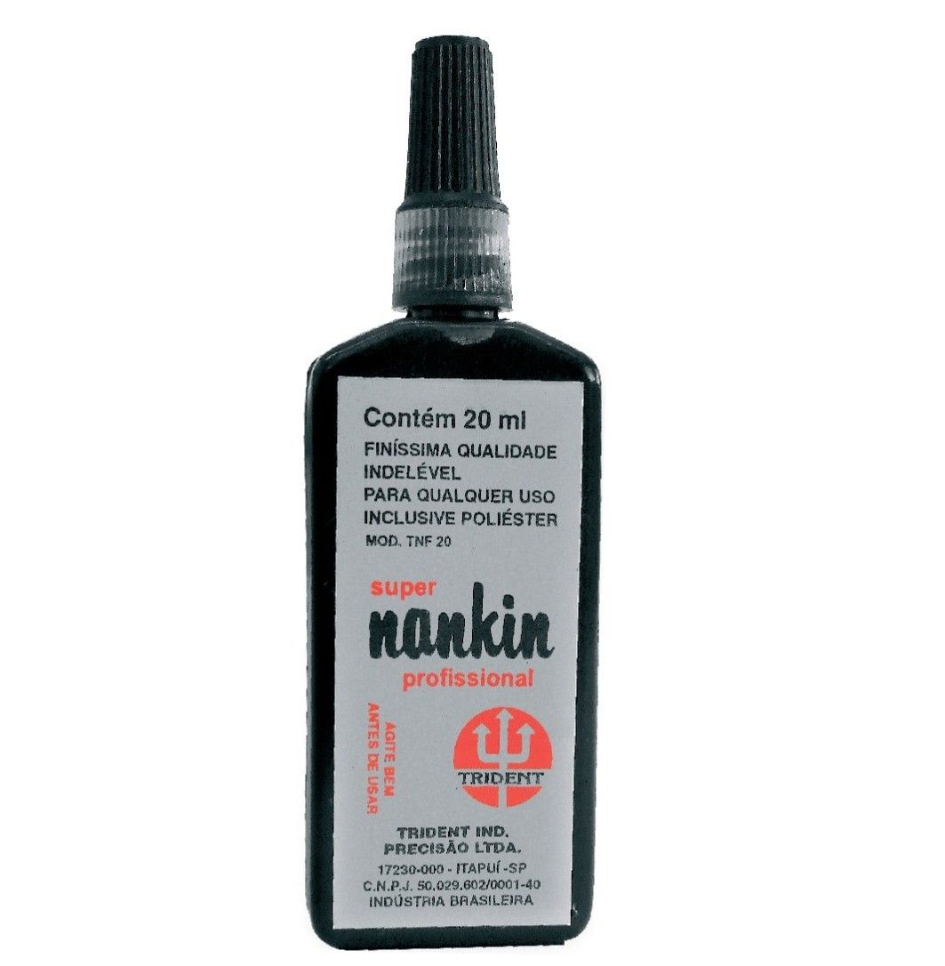 Tinta Nankim 20ml Ref.TNF-20 Preta 