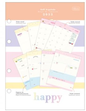 Refil Planner Argolado Happy M 2022 Ref.3...