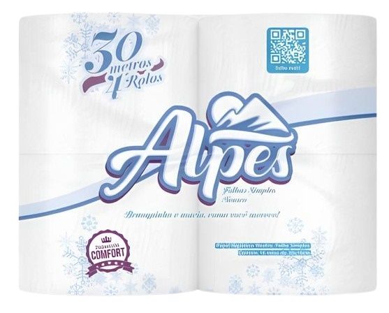 Papel Hig 4x30 F.Simp Neutro Alpes 