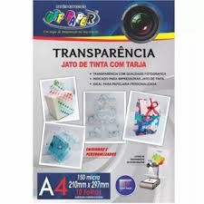 Transparencia A4 10Fls Imp J. tinta C/T R...