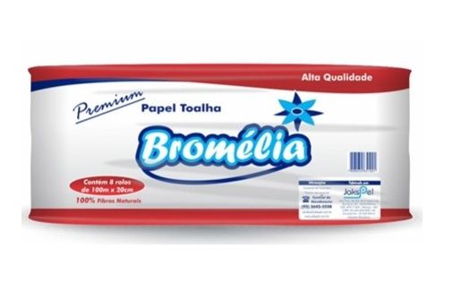 Papel Toalha Bob 8x100m 100%Cel Bromelia 