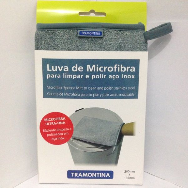 Luva Microfibra p/Polir Inox 200x135 Ref....