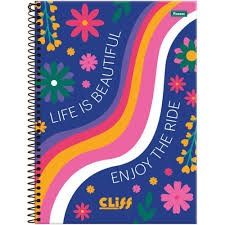 Caderno CD 240Fls 15Mat Cliff Feminino Fsc