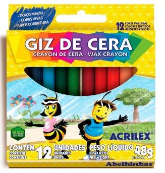 Giz de Cera 12 Cores Ref.09012