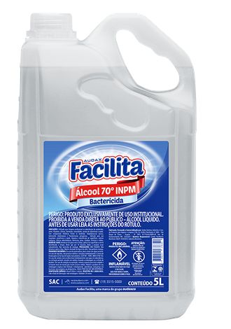 Álcool Liq. 70% Hospitalar 5Lt Facilita 