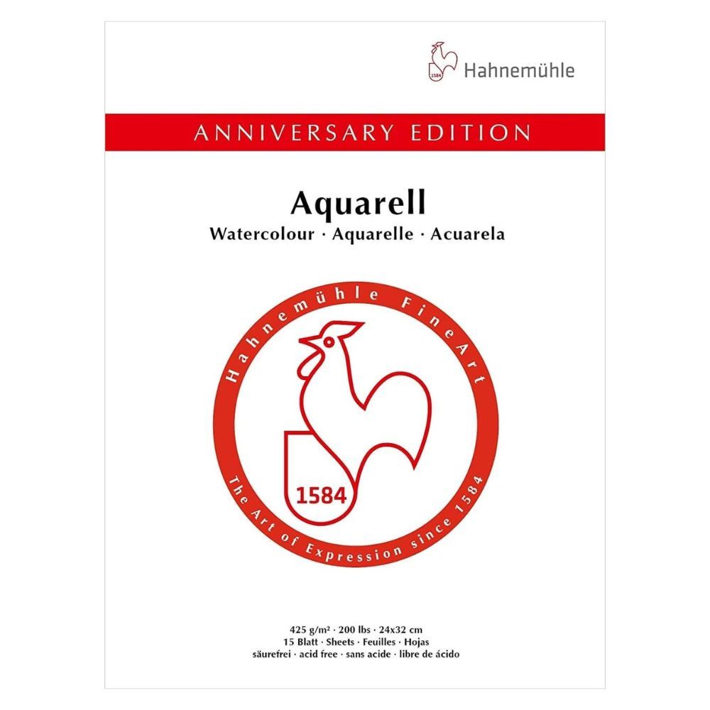 Bloco Aquarela Anniv. Ed. A4 425g 15F Ref...