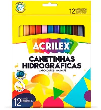 Canetinha Hidrografica 12 Cores Ref.06902