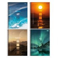 Caderno CD 160Fls 10Mat 4 Elementos Fsc