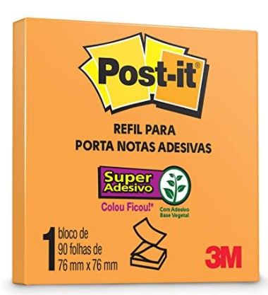 Bloco Post-It 76x76 Pop-Up c/90F Laranja Vit