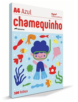 Papel Sulf. A4 75g 100Fls Chamequinho Azul