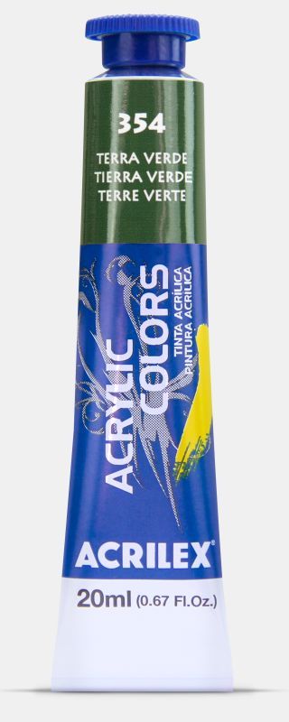 Tinta Acril. Color 20ml Ref.354 Terra Verde
