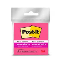 Bloco Post-It 76x76 c/45F Ref.654 Rosa 