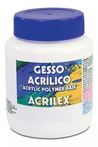 Gesso Acrílico p/Tela 250ml Ref.13325 Branco