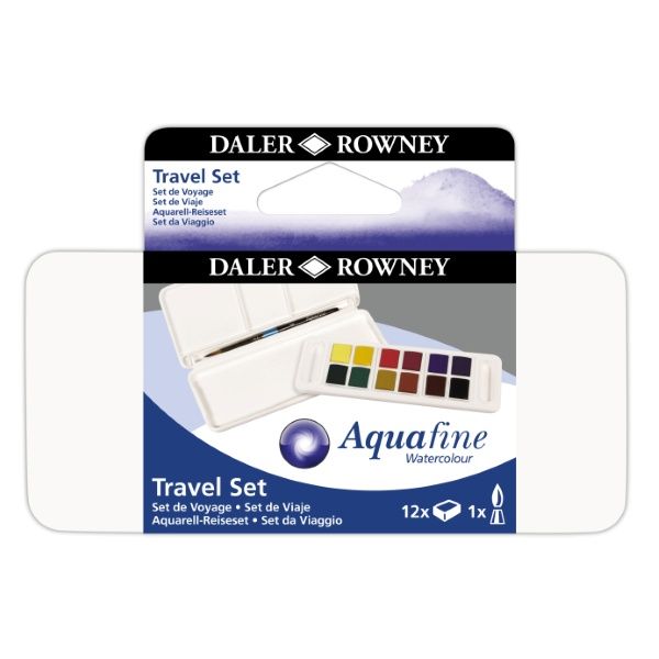 Tinta Aquarela Pastilha 12 Cor Aquafine  