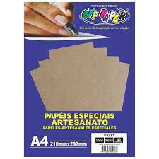 Papel Kraft Natural A4 240g 50fls Ref:00587