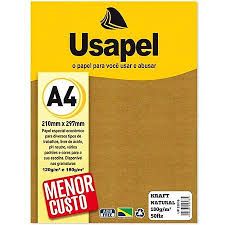 Papel Kraft Natural A4 120g 50Fls Ref.25067 