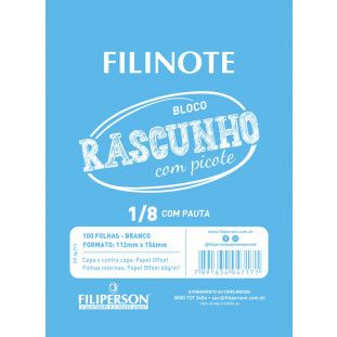 Filinote Rascunho c/Picote 60g 100Fls Pau...