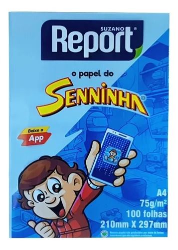 Papel Sulf. A4 75g 100Fl Seninha Azul