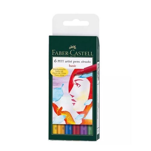 Caneta Pitt Brush c/6Un Ref.167103N Cores...