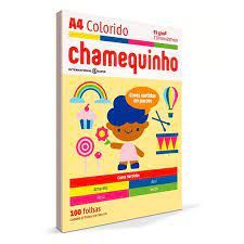 Papel Sulf. A4 75g 100Fls Chamequinho Cor...