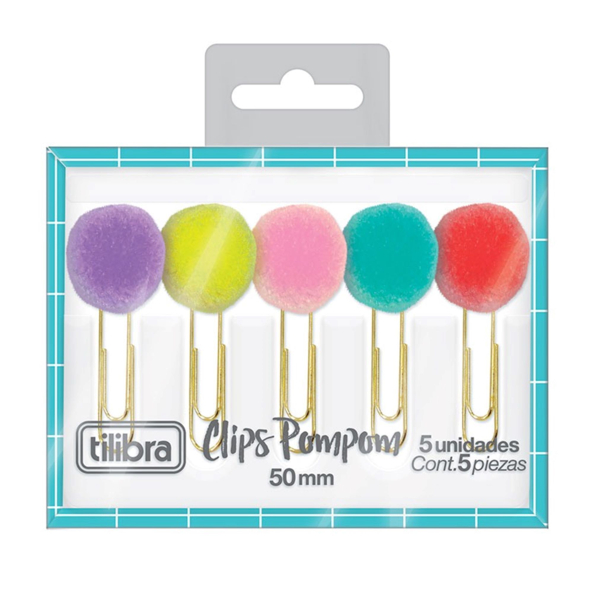 Clips Pompom Color 50mm c/5 Ref.315265 