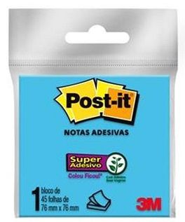 Bloco Post-It 76x76 c/45F Ref.654 Azul 