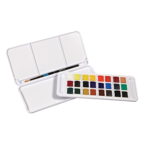 Tinta Aquarela Pastilha 24 Cor Aquafine 