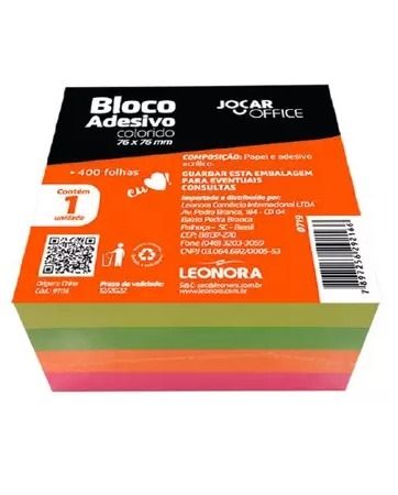 Bloco Ades. 76x76 4 Cores c/400F Ref.91116