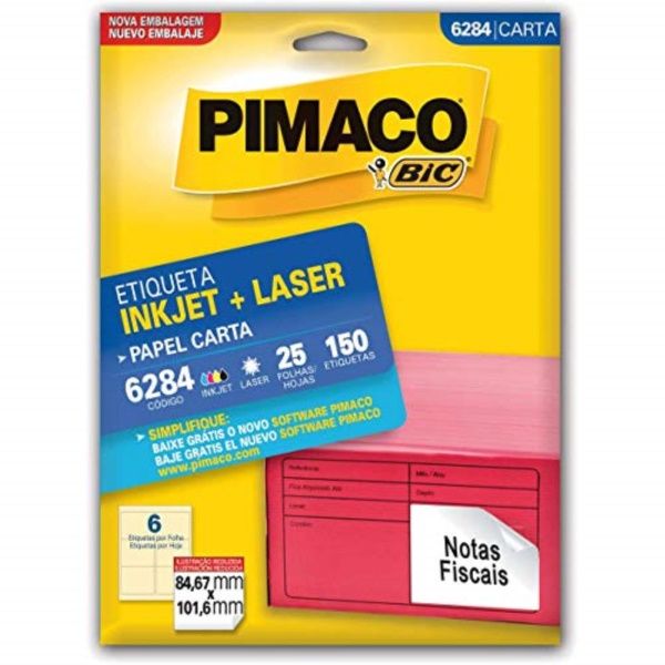 Etiqueta Inkjet/Laser Carta c/25Fls Ref.6...