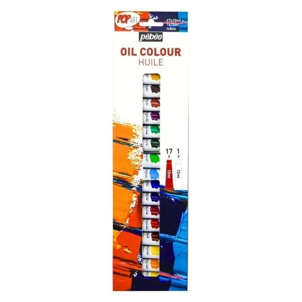 Tinta a Óleo Pebeo 17x10ml+1x15ml cores R...