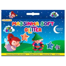 Massinha180g Uti Guti C/ Glitter12 Cor. R...