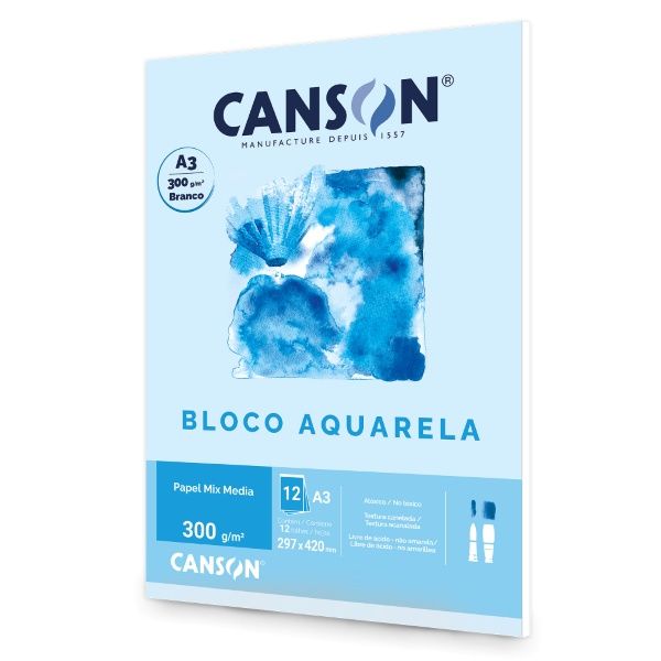Bloco Aquarela A3 300g 12F Ref.66667181 B...