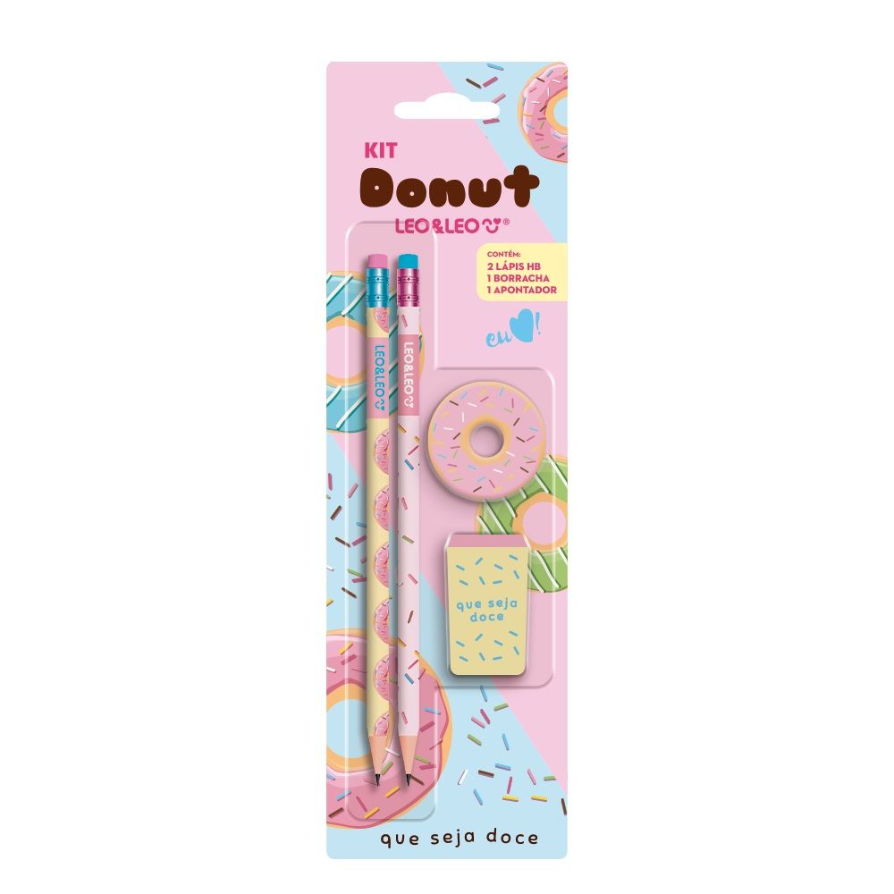 Kit Lapis Preto HB c/Borrac +Apont Donut ...