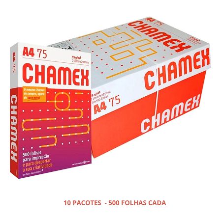 Papel Sulf. A4 75g/m² 500Fls Branco Chamex