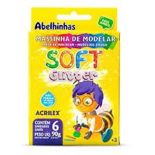 Massa de Modelar 90g Soft Glitter Ref.07360