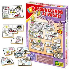 Jogo Educ. Conhecendo as Vogais c/6 Cart....