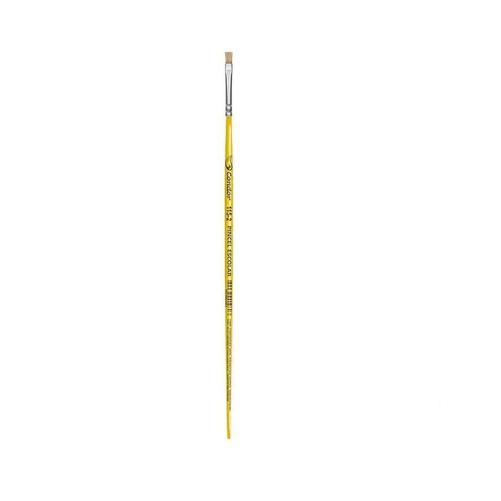 Pincel Escolar Chato 115 Condor N°2 AM