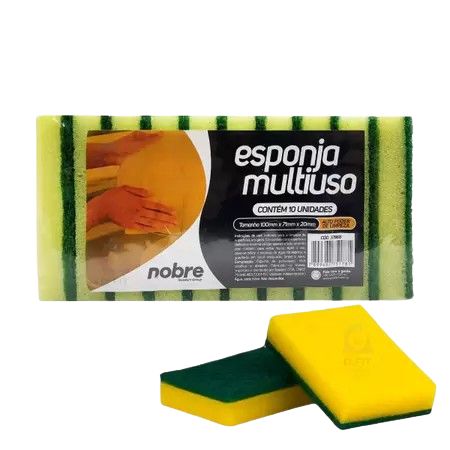 Esponja Dupla Face 100x71x20 Nobre Ref.39836