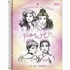 Caderno CD Univ. Princesas 01Mat.80Fls Re...