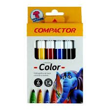 Pincel Hidrografico Color 6 Cores Ref.158...