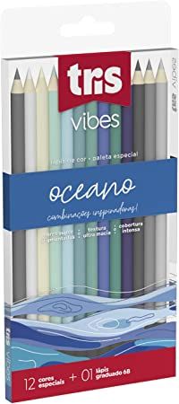 Lapis de Cor 12 Cor Tris Vibes Ocean Ref:...