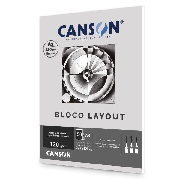 Bloco Layout Tec A3 120g 50F Ref.66667155...