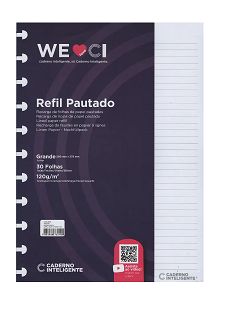 Refil Pautado A5 140X200mm 30F 120g Ref.C...