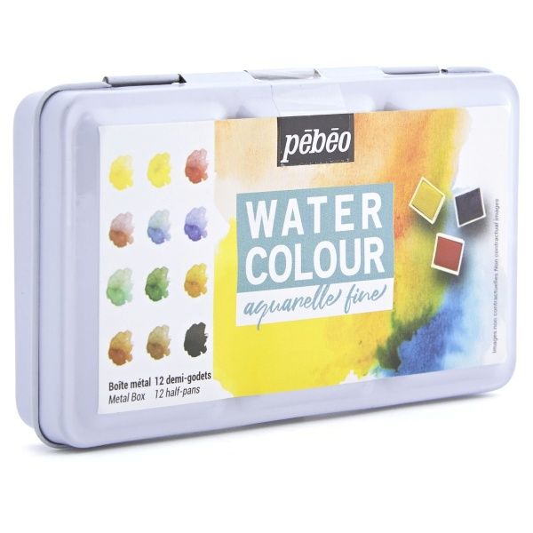 Aquarela em Pastilha Water Pebeo 12 Pç Re...