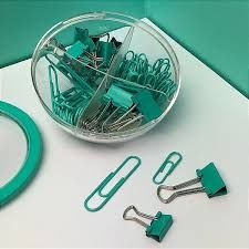 Kit Clips e Prendedor p/Papel Verde 