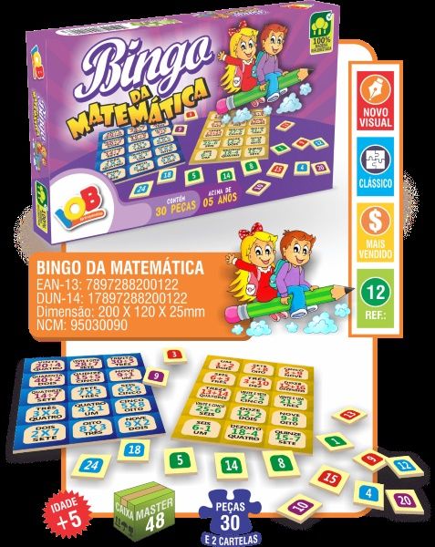 Bingo Da Matematica c/30 Peças Ref.12