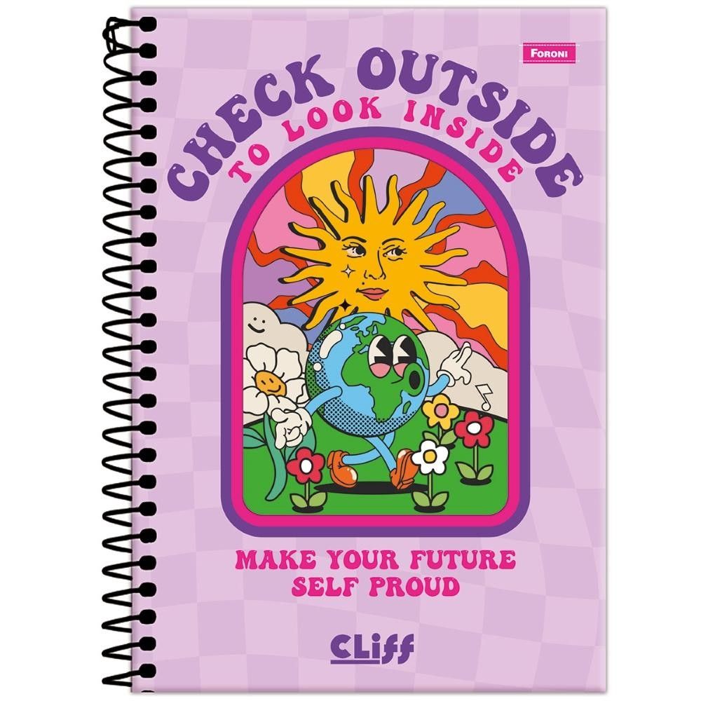 Caderno CD 160Fls 10Mat Cliff Feminino Fsc