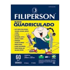 Bloco Escolar A4 60g 30Fls Quadriculado B...