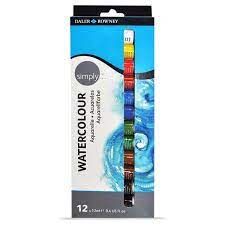 Tinta Aquarela 12 Cor 12ml DR Simply Ref....